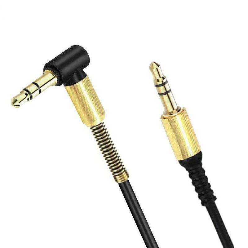 1x 3.5mm Car Auxiliary Male To Male Aux Cord Angle Audio Cable Line Universal