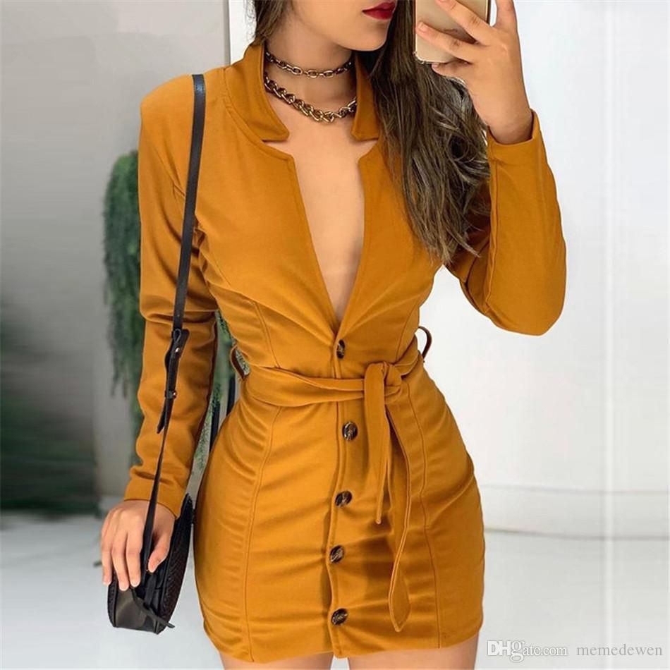buttoned bodycon dress