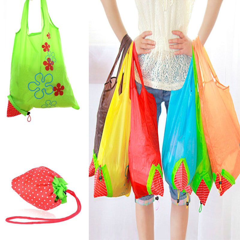 Foldable Shopping Bag 'Strawberry