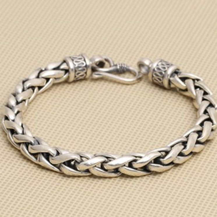 Plata sólida 925 de cadena gruesa Diseño simple 100 REAL 925 STERLING Silver Vintage Cool Jewelry Box Gift7766188