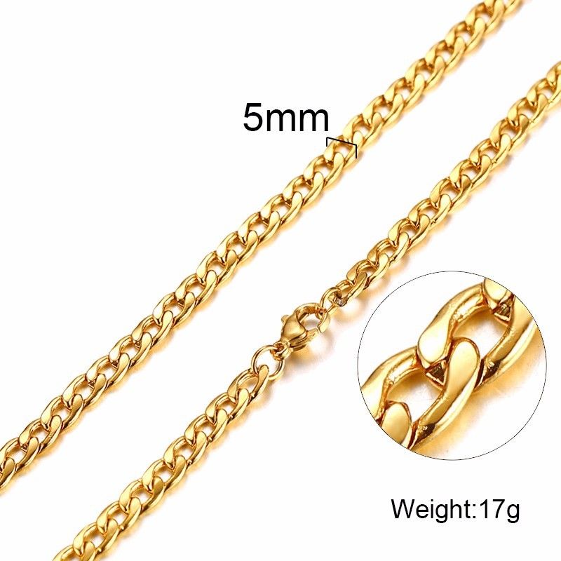 5mm goud 50cm