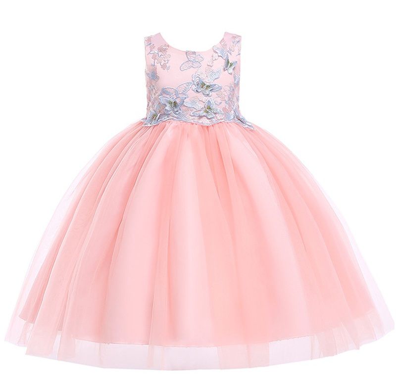 Vestido de mariposa para bebés de encaje 2019 Vestidos infantiles para niñas Vestido fiesta infantil