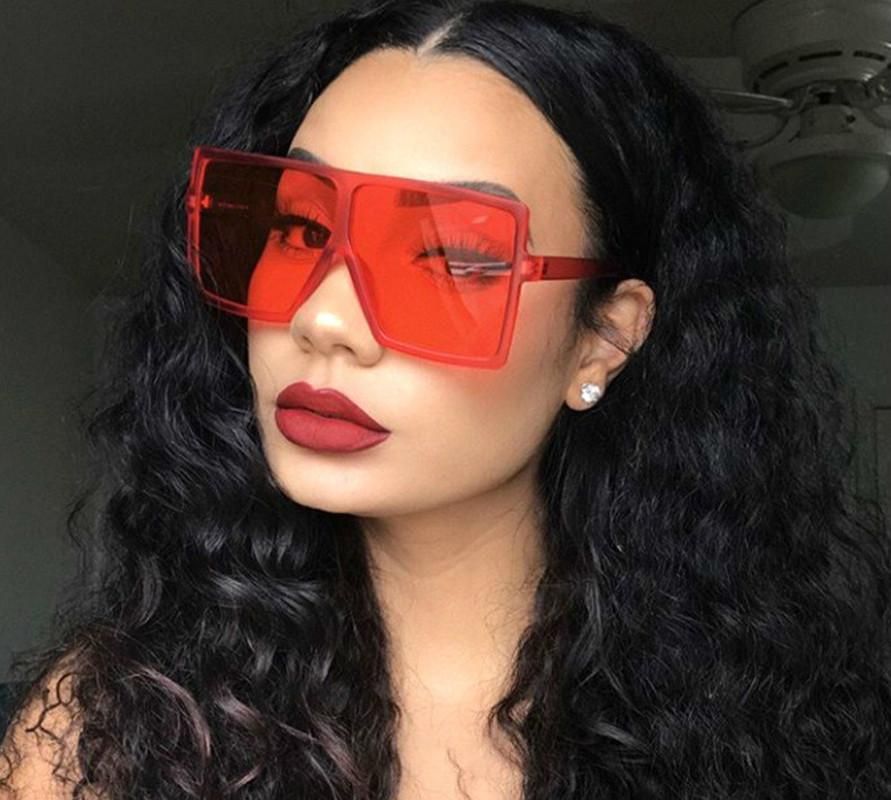 Famosos escudos cuadrados gafas de sol grandes gafas demujer Famosos escudos cuadrados gafas de sol grandes gafas demujer