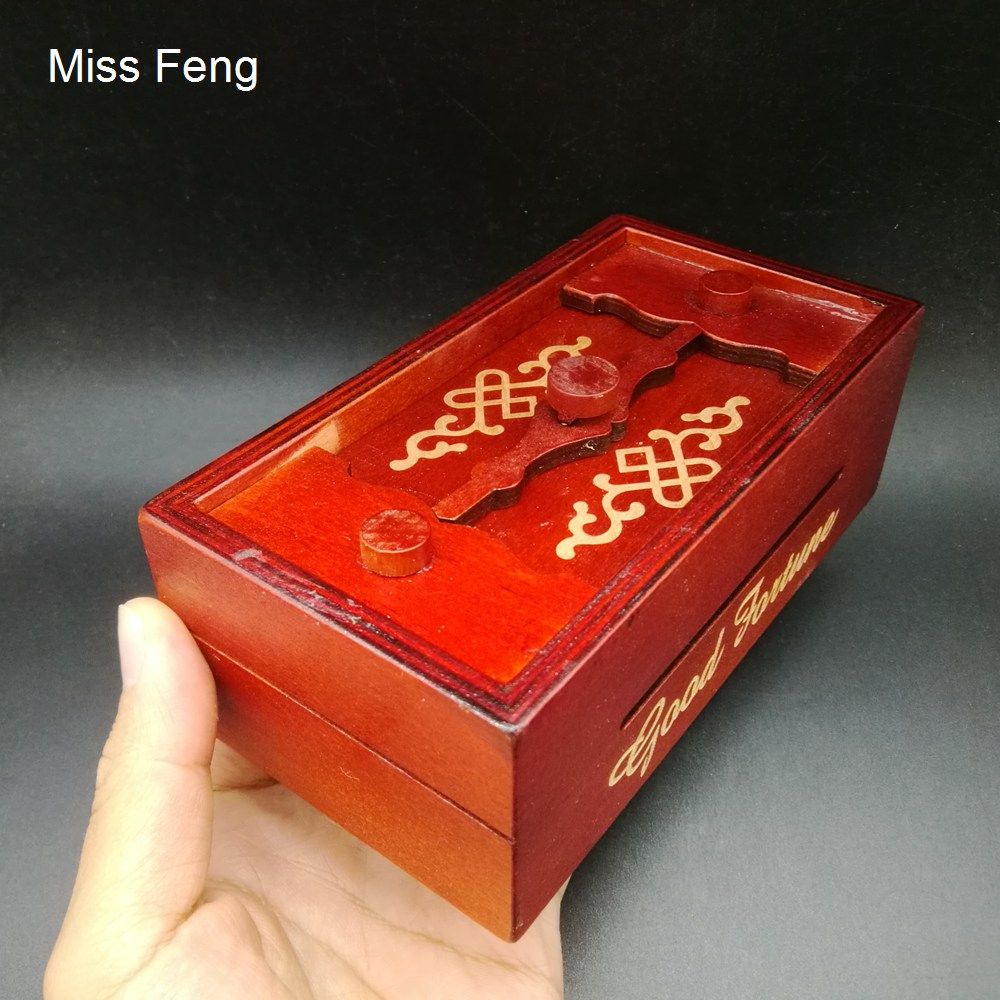SH054 / Secret Puzzle Box Wooden Brainteaser Mind Brain Game IQ Gift ...