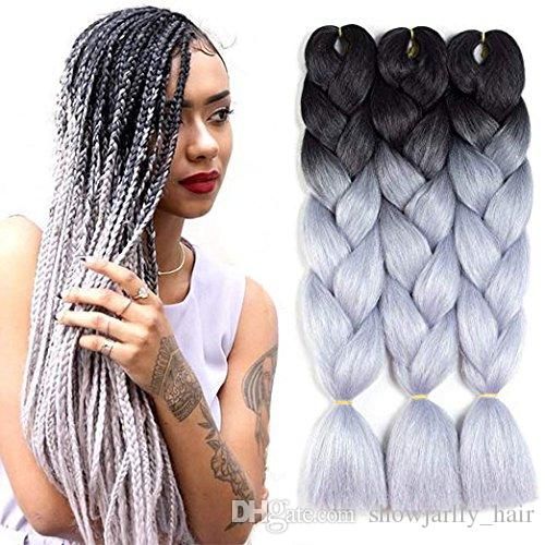 2020 Braiding Hair Pink Ombre Color Synthetic Hair Extensions