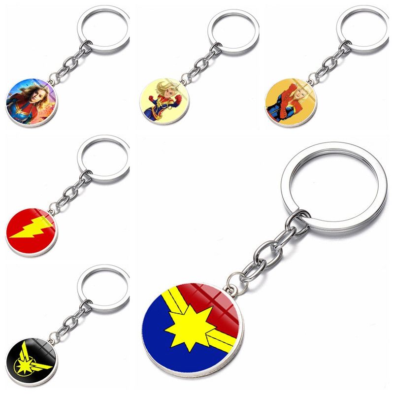 Delicioso parcialidad Óxido 2019 Nueva llegada Película Capitán Marvel Logo Llavero Moda Metal Avengers Superhéroe Carol Danvers Encantos Llaveros Delicioso parcialidad Óxido 2019 Nueva llegada Película Capitán Marvel Logo Llavero Moda Metal Avengers Superhéroe Carol Danvers Encantos Llaveros