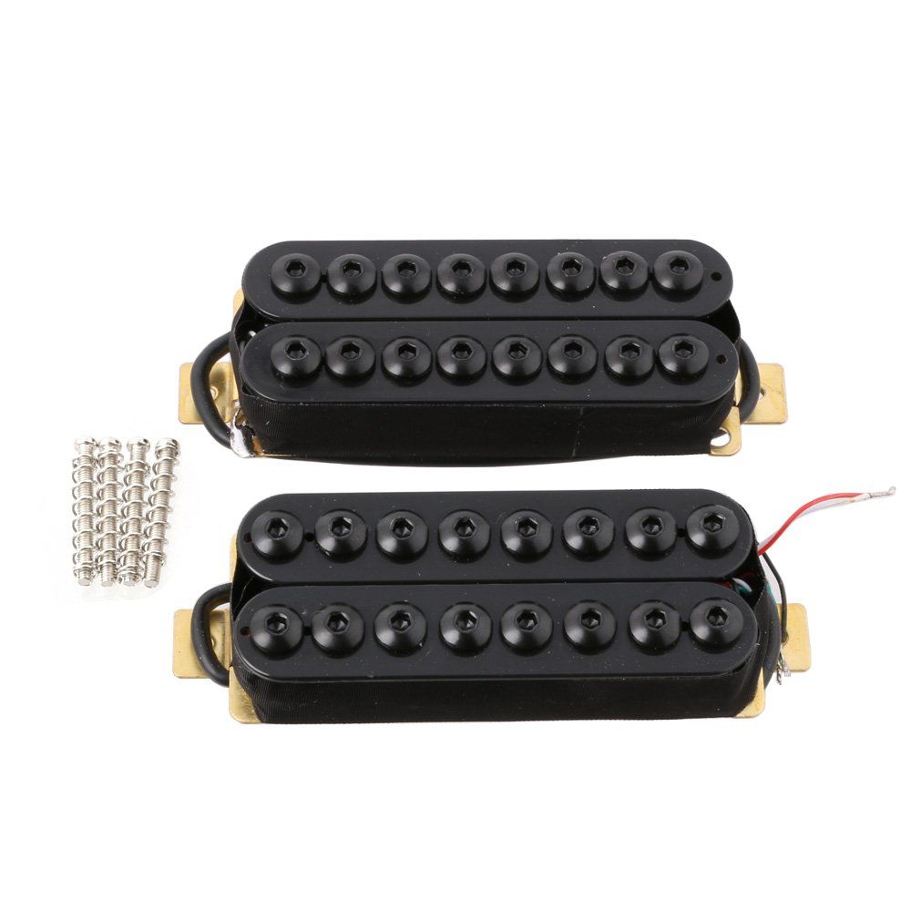 LYWS 2PCS Ceramic Magnet 8 String Guitar Humbucker Pickup Neck /& Bridge Pickups Black