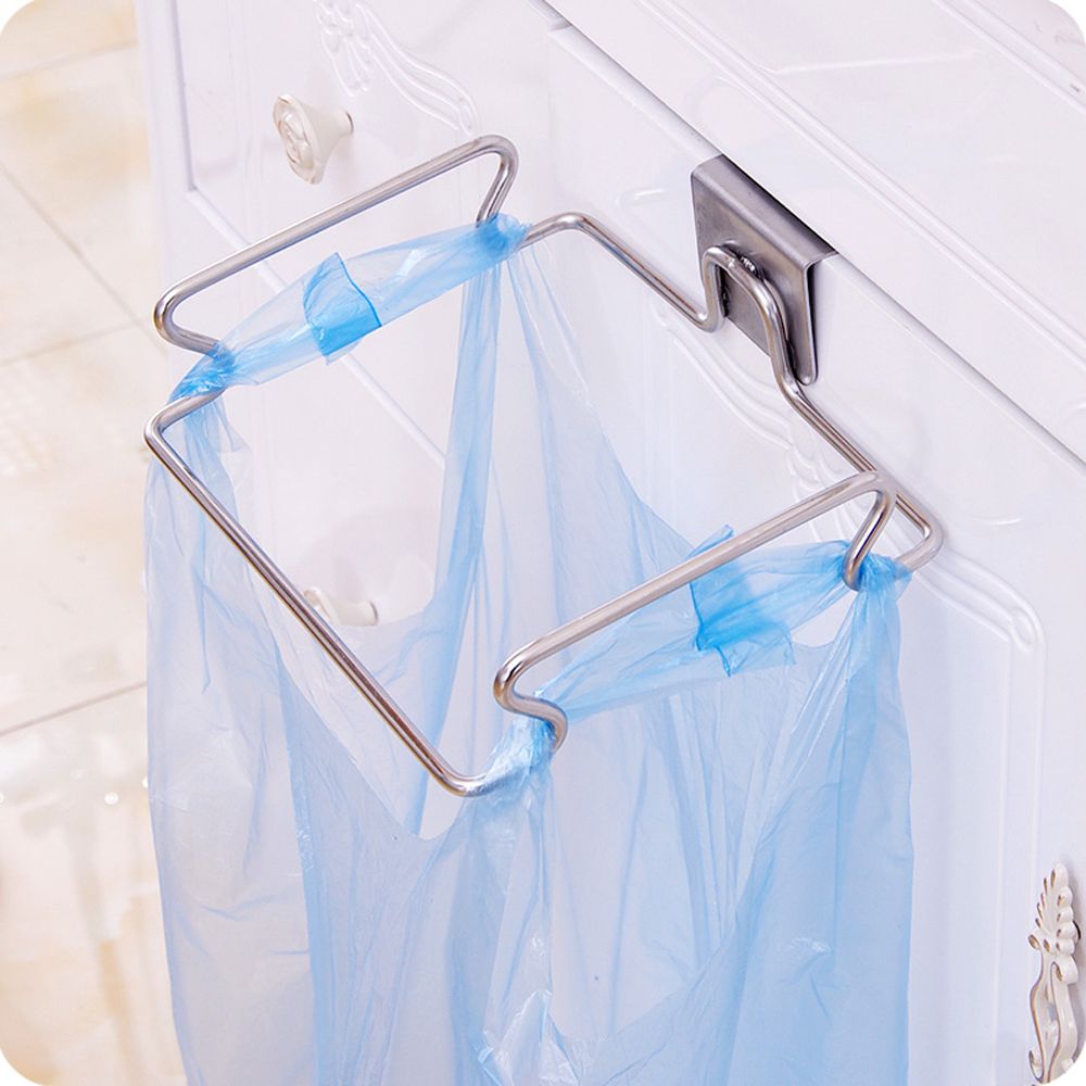Stainless Steel 1 Easyinsmile Trash Bag Holder Portable Hanging Organizer Trash Rack 2pcs/Pack