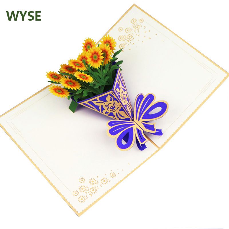 3d Mothers Day Wedding Postcards Love Mom Up Gifts Sun Flower