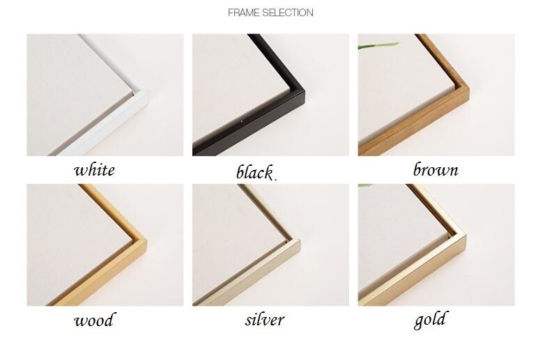 black/white/wood/gold/silver frame note