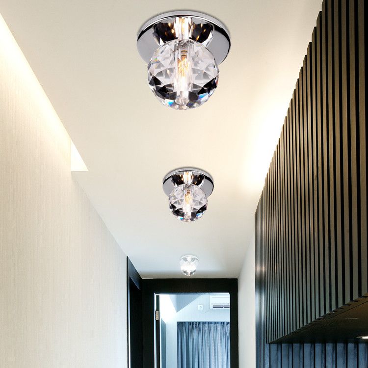 2021 Ceiling Lights K9 Crystal Ball Led Spotlight Modern Ceiling Lamps Aisle Hallway Porch Entrance Downlight Home Indoor Lighting Fixture From Lightfixture 20 39 Dhgate Com