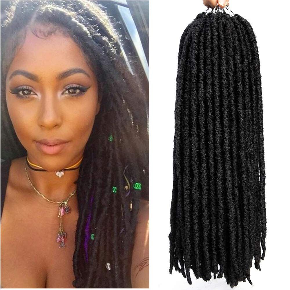 2020 5 Packs Full Head Dreadlocs Faux Locs Hair Extensions 18 Inch Straight Goddess Locs Black Synthetic Crochet Hair Soft Crochet Braids From Zxdbeautyhair 30 15 Dhgate Com