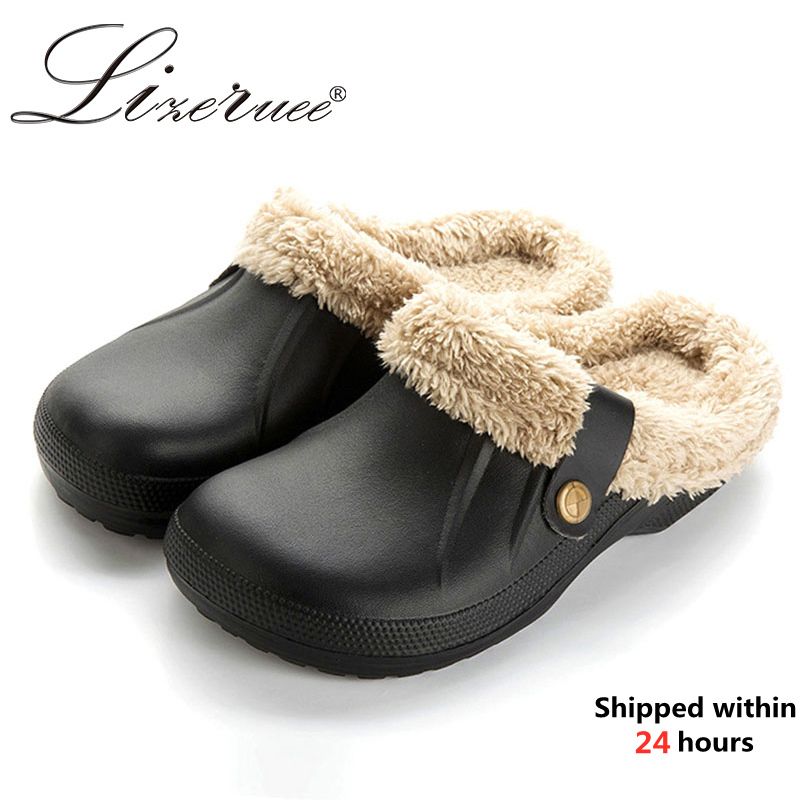 fur clogs women's shoes