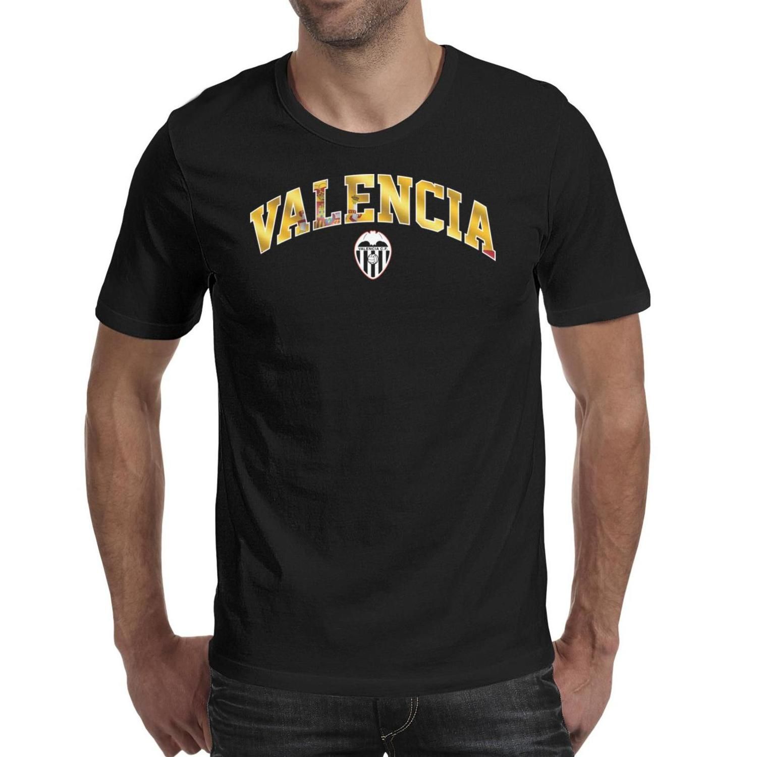 Valencia CF Los Ches VCF Flag negro camisetas para impresión divertida hacer una etiqueta de