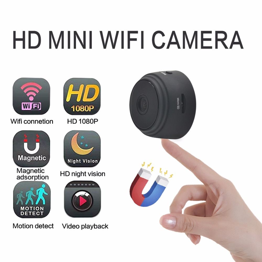 Discount A9 Wifi Mini Camera HD 1080P Smartphone App Night Vision IP