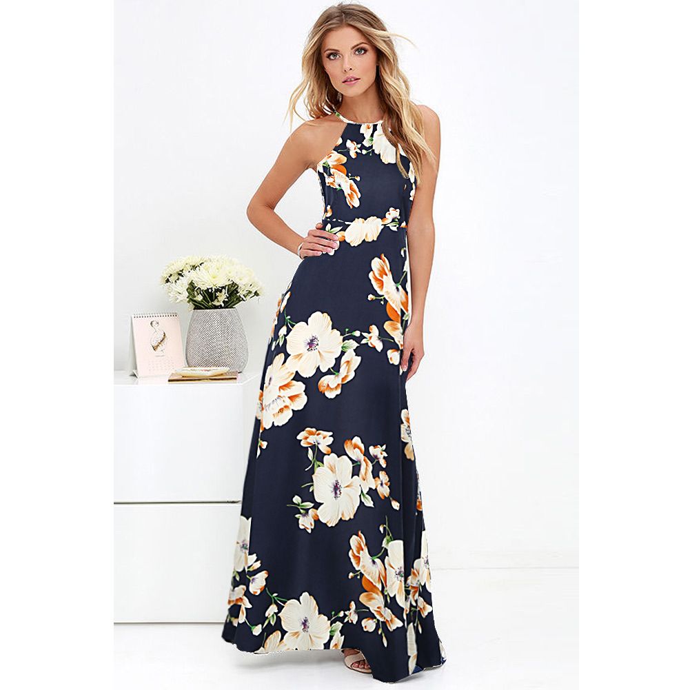 halter neck maxi dress summer
