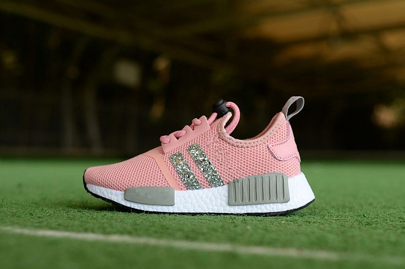 white and pink nmds