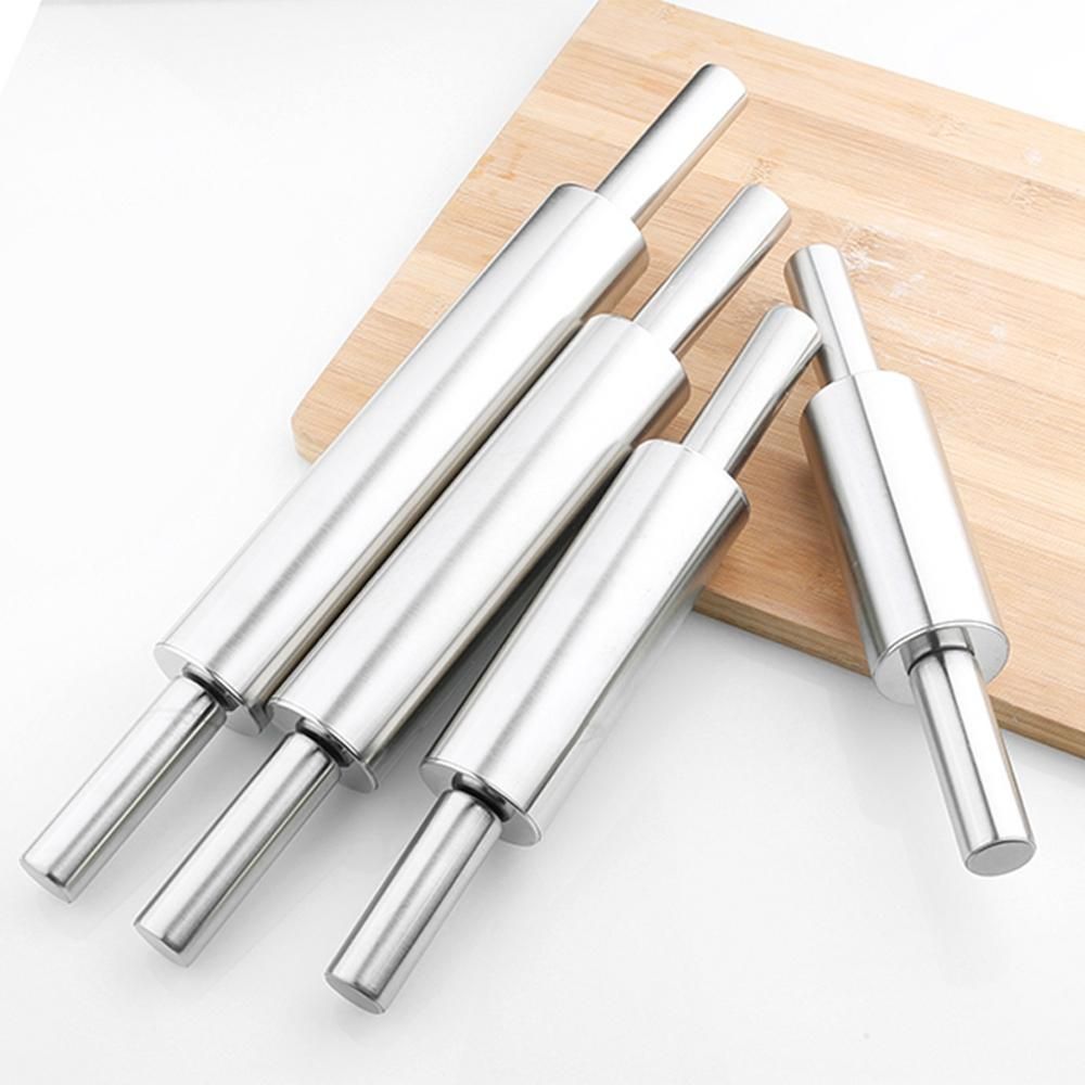 Stainless Steel Rolling Pin Non-stick Pastry Dough Roller Bake Pizza Noodles Dum Stainless Steel Rolling Pin Non-stick Pastry Dough Roller Bake Pizza Noodles Dum