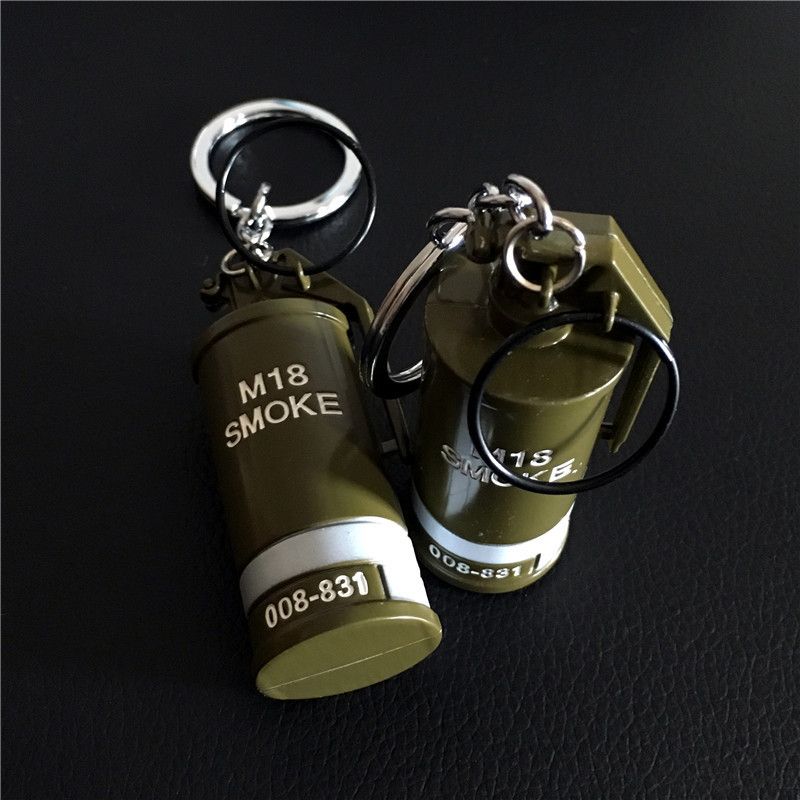 Bomb Hand Grenade Keychain TOY Key Fob Chain Ring Military Pendant
