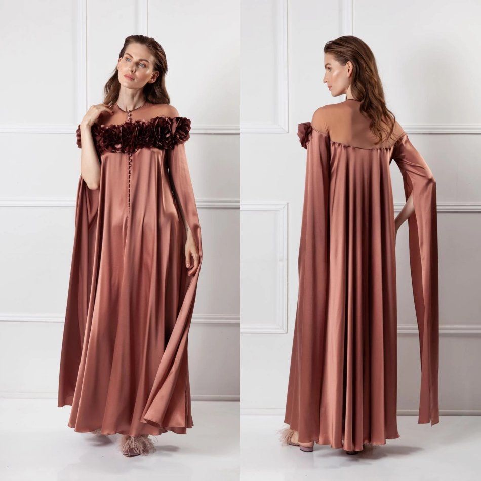 ankle length satin robe