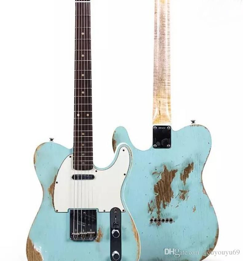 Compra Fabricantes Pop Tele Azul Guitarra Eléctrica, Guitarra De Teleerer.  Escala De Secoya. Reliquias En La Mano. Barato | Entrega Rápida Y Calidad |  Es.Dhgate