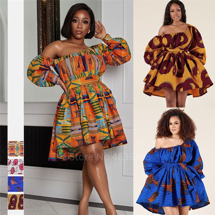 semi formal african print dresses