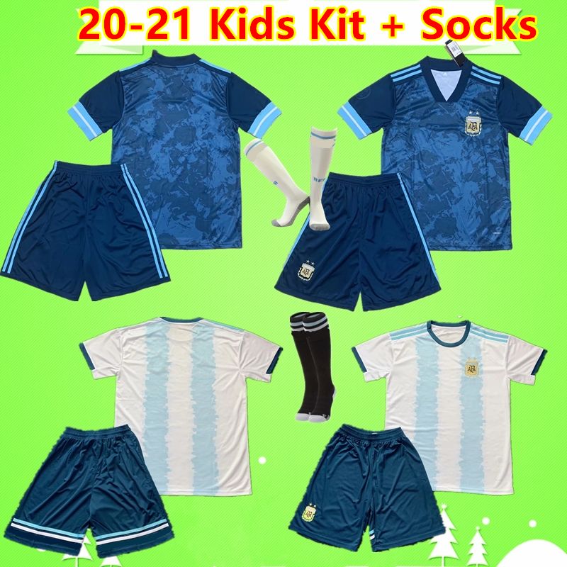 2020 Kids Kit With Socks Argentina 2020 2021 Soccer ...