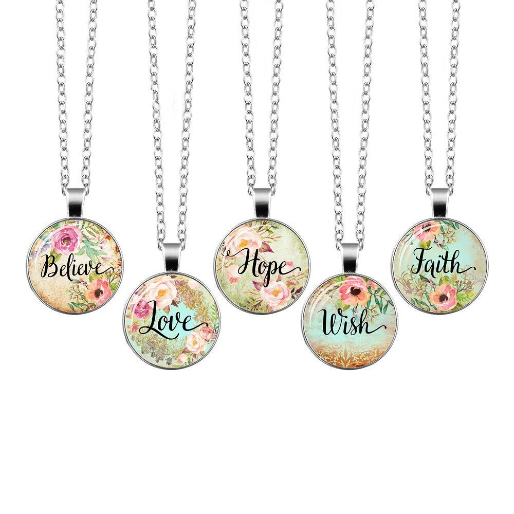 Photo Living Memory Bible Flower Engraved Locket Necklace 6 Colors Customizable Religious Jewelry