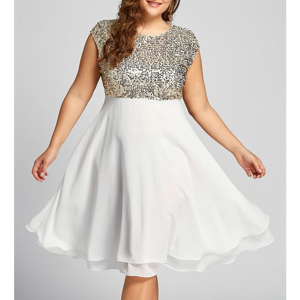 Women Summer 2019 Elegant Sexy Sequin Evening Party Dress Casual Plus Size Slim Chiffon Ball Gown Dresses White Black 5xl Mx200319 White Dresses For Party Long And Short Dresses From Buyocean05 23 07