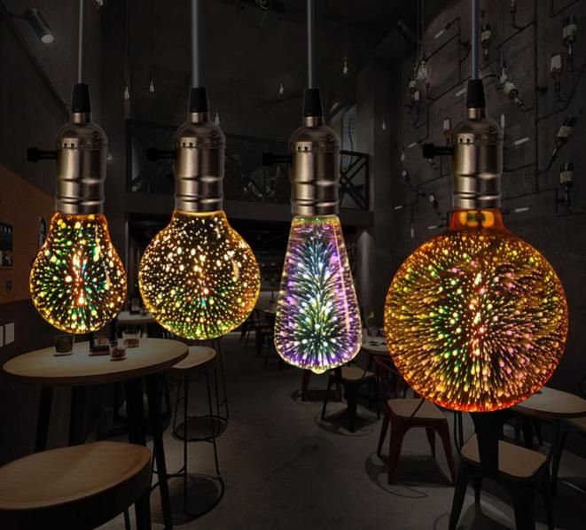 3d led bulb star e27 vintage edison