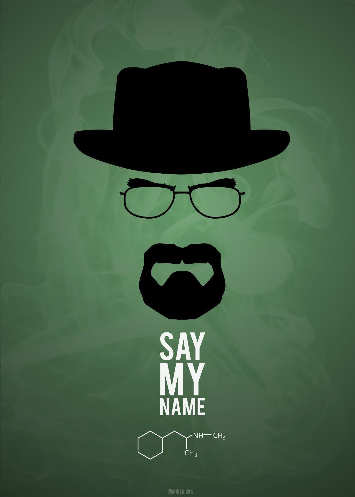 24 x 36 inches Breaking Bad Typographic Quotes Poster