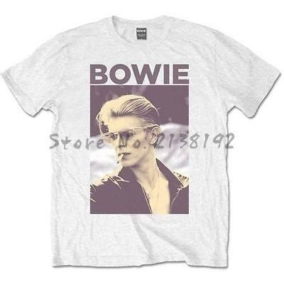 David Bowie Smoking Mens Short Sleeve Cotton T Shirt New Official Mens Top Tees Fun Tee Daily Tee Shirts From Liqyi0304 8 39 Dhgate Com