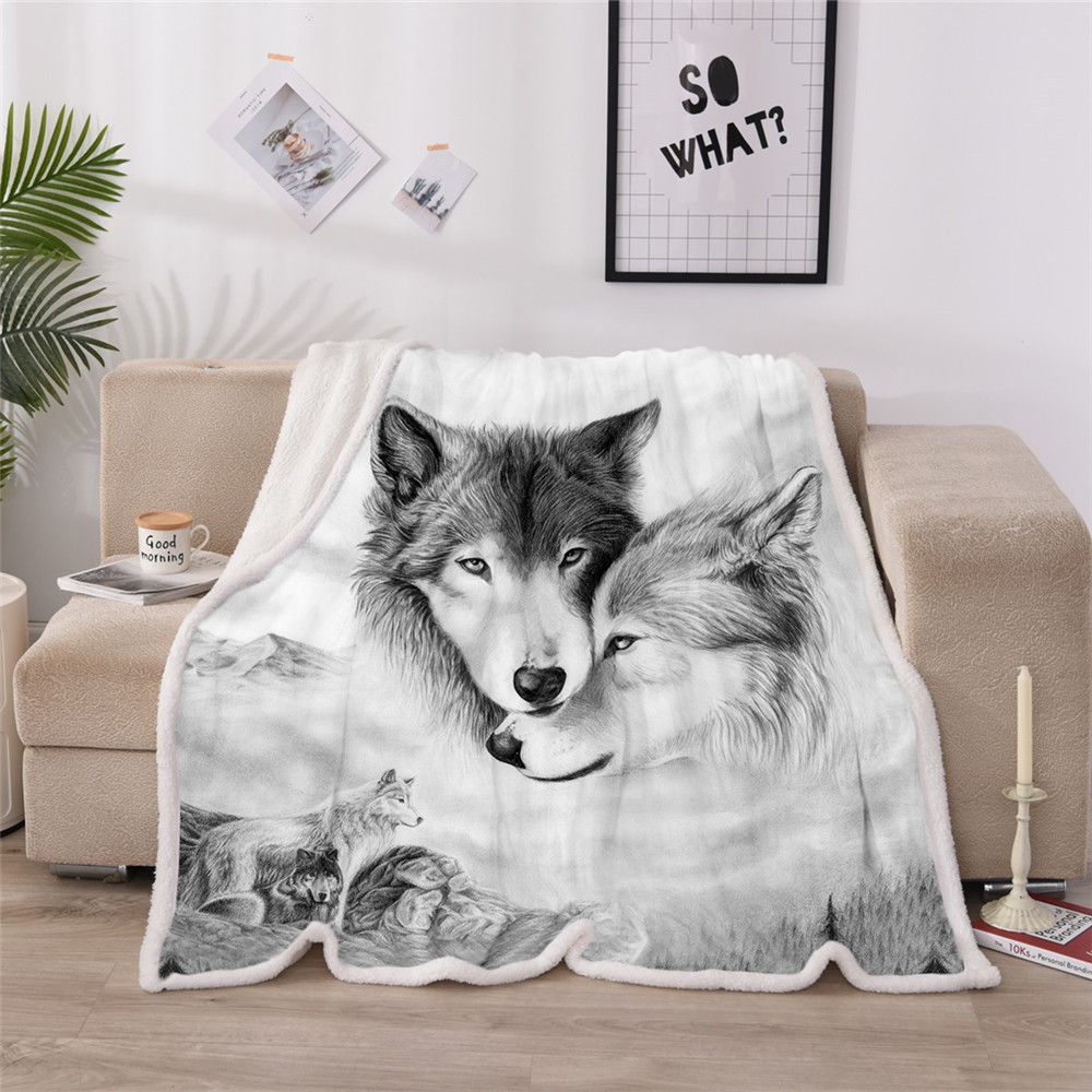 wolf baby blanket