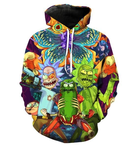 2020 Nueva Moda Unisex animado suéter casual impresas en 3D Sudaderas Rick Morty sudaderas envío