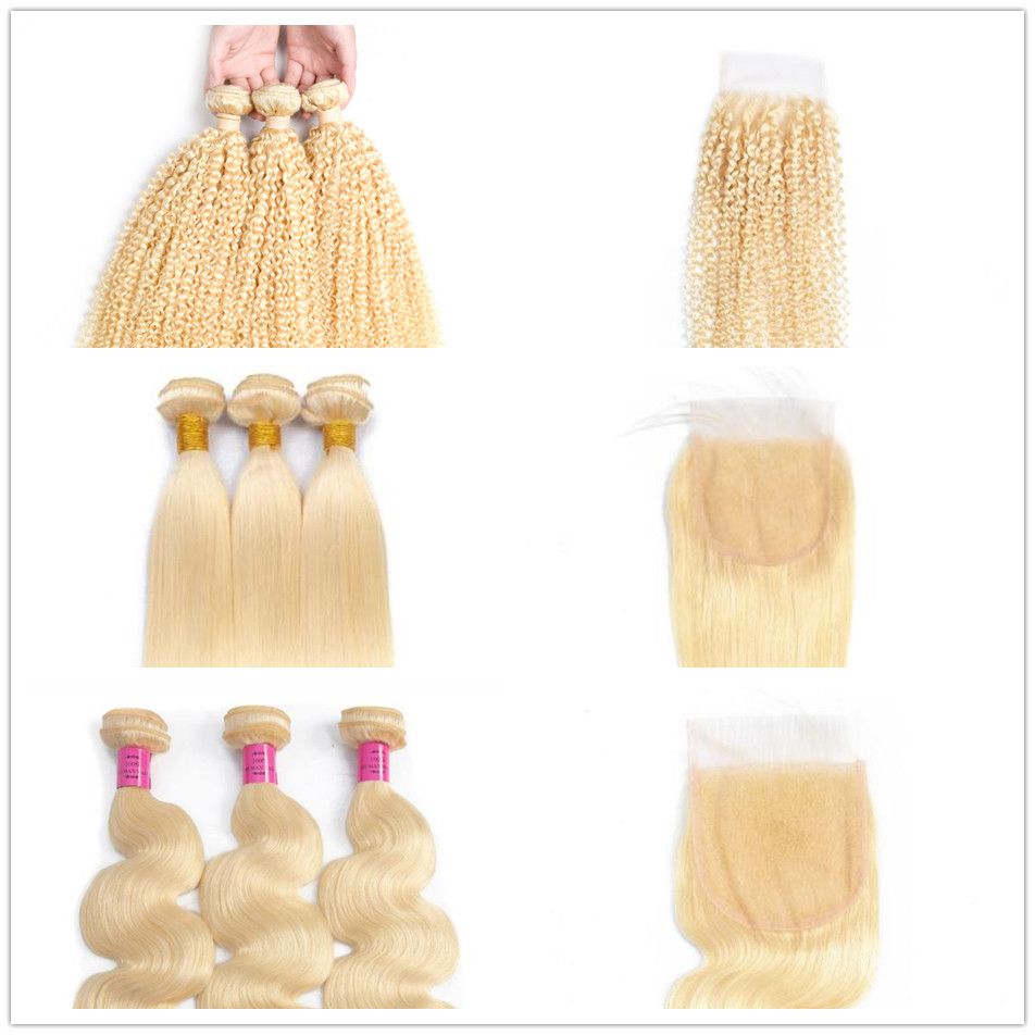 613 10 28inch Straight Body Wave Deep Curly 100 Human Hair Weft