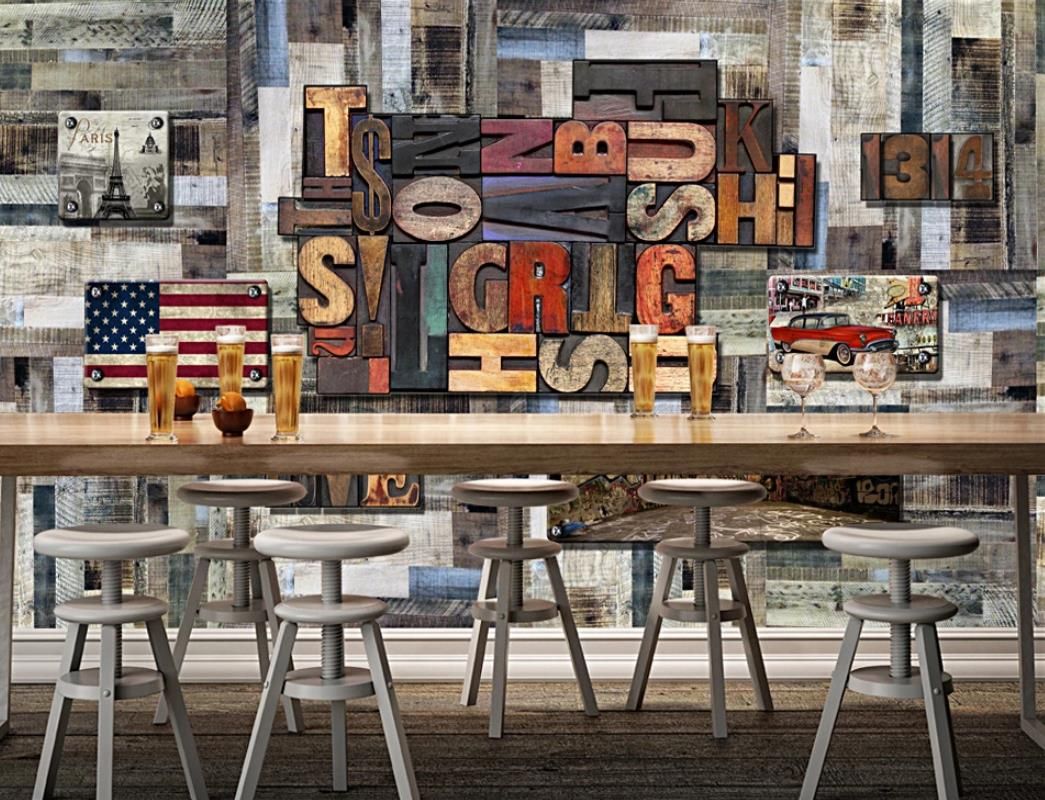 3d murals wallpaper for living room Retro wood english letter wallpapers background wall 3d murals wallpaper for living room Retro wood english letter wallpapers background wall