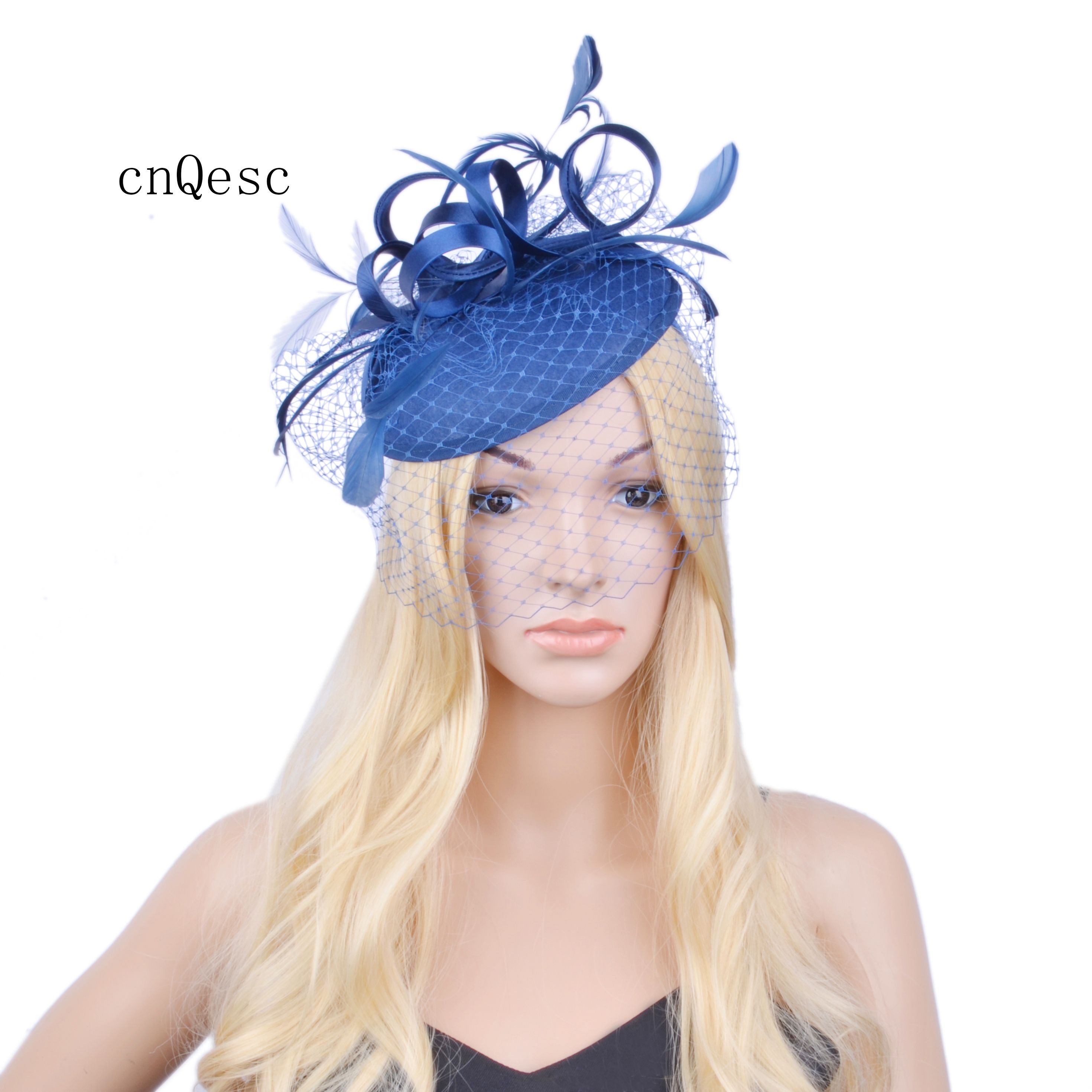 navy blue mother of the bride hats