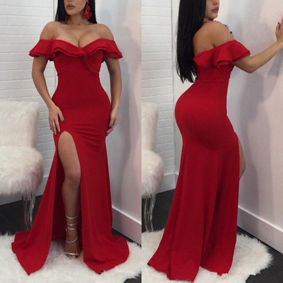 quiz red prom dress
