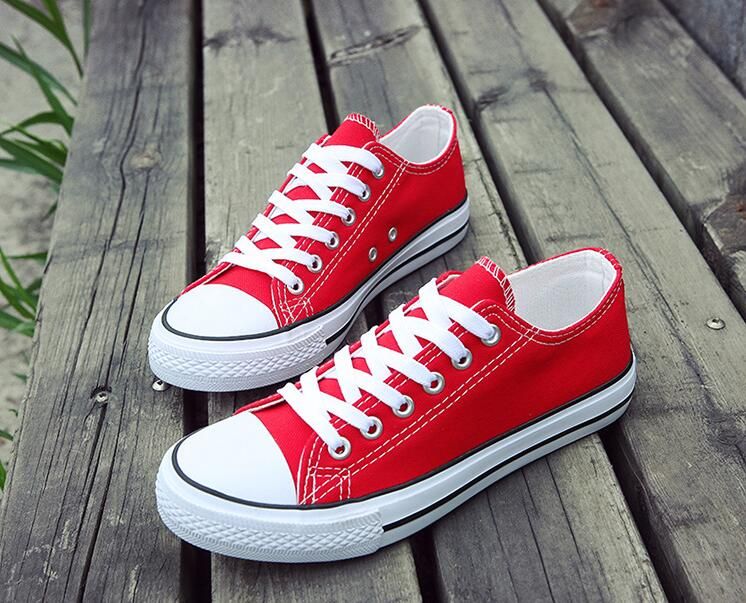 red canvas shoes womens