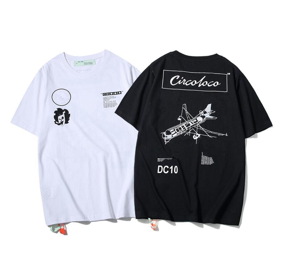 Acquista Tide Brand Tide Hip Hop T Shirt Larghe Off Graffiti Arrow