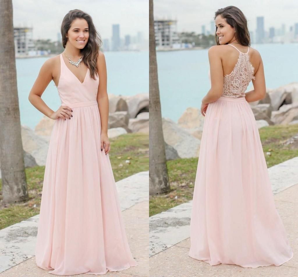 candy pink bridesmaid dresses