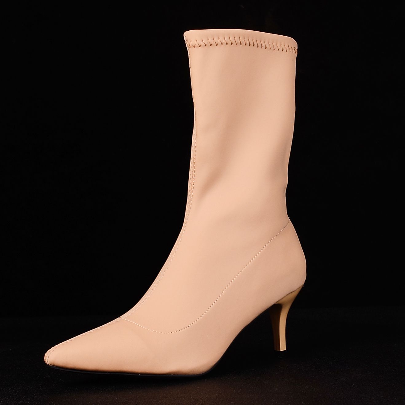 beige ankle sock boots