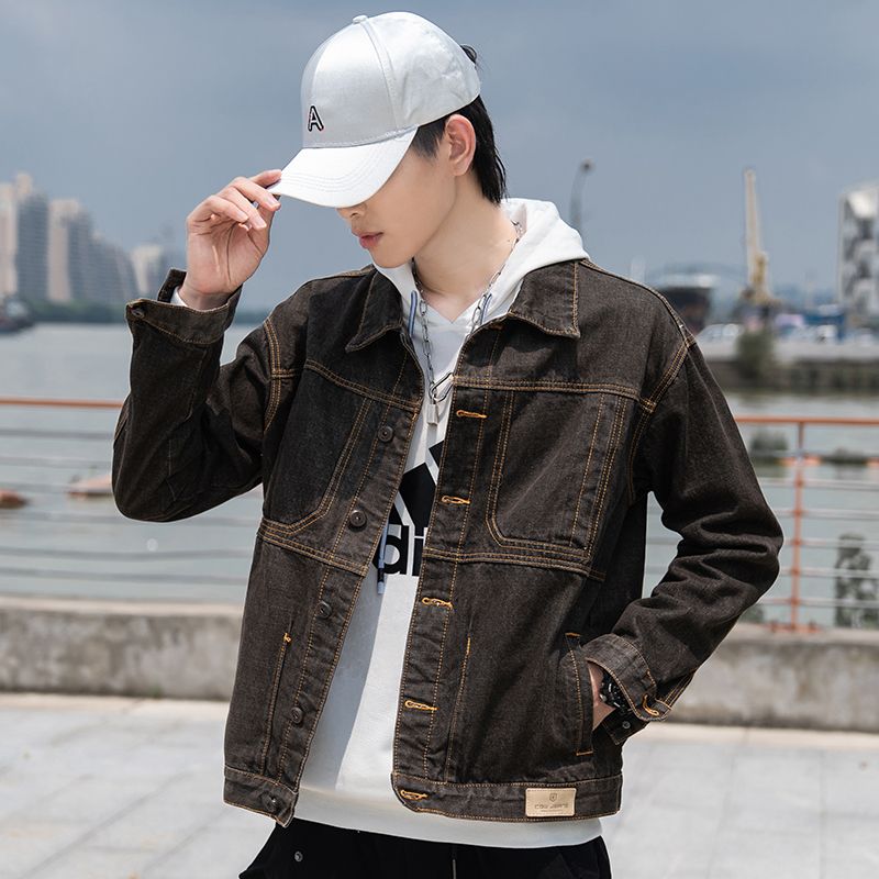 did it jury problem brown denim jacket 