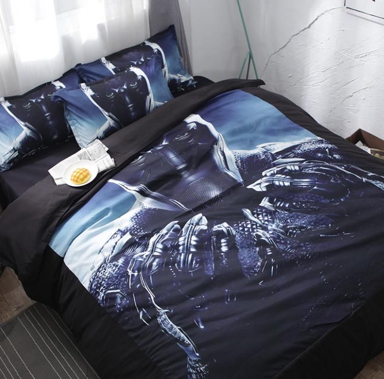 2020 Marvel Black Panther Twin Bed Set Duvet Cover Quilt Cover