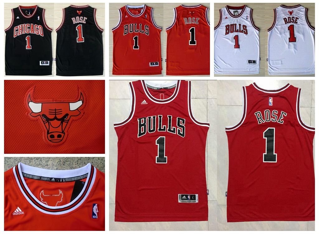 authentic derrick rose jersey black