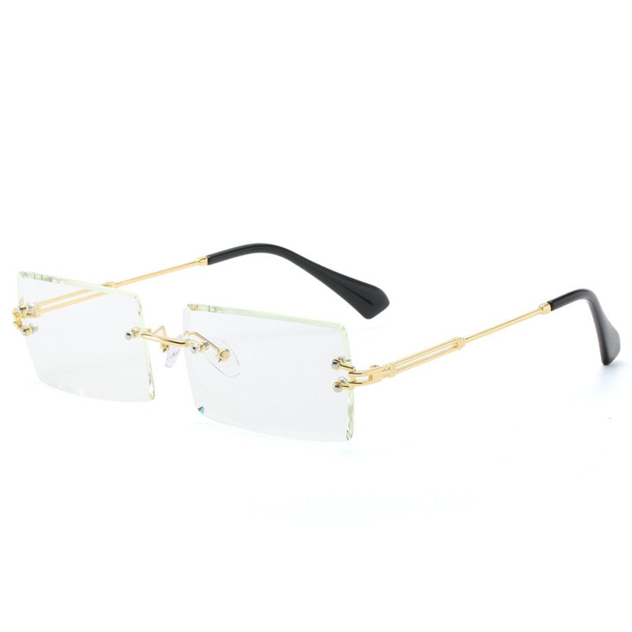 Gafas de sol cuadradas sin marco Gafas de sol pequeñasmujer Gafas de sol cuadradas sin marco Gafas de sol pequeñasmujer
