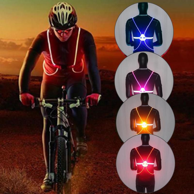 LED Clignotant Gilet Vélo Pack Guidage Lumière Réfléchissant