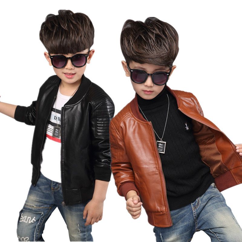 90 170 Cm Childrens Boy Jacket Pu Leather Jacket Child Baby Clothes Warm Plus Velvet Boy Clothing Jacket Leather Long Sleeve Kids Jackets Girls Kids Lightweight Jackets From Qianandhgate 43 54 Dhgate Com