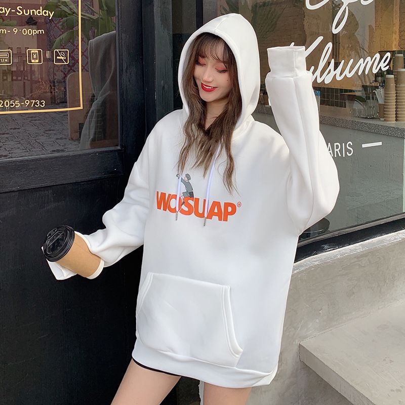 girl with oversized hoodie