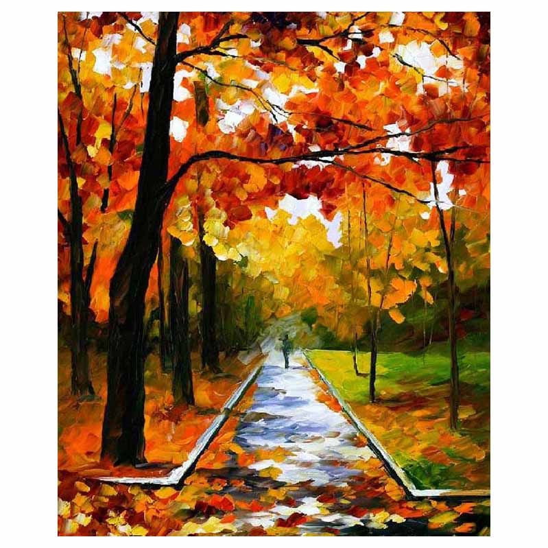 Vertical Composition Autumn Forest Handpainted Canvas Oil Painting Mangrove Sofa Background Wall Painting Staircase Porch Decorative Painted From Impressionart 47 24 Dhgate Com